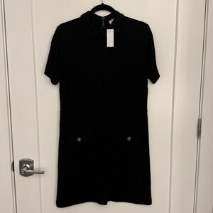NWT Black Collared Loft Dress